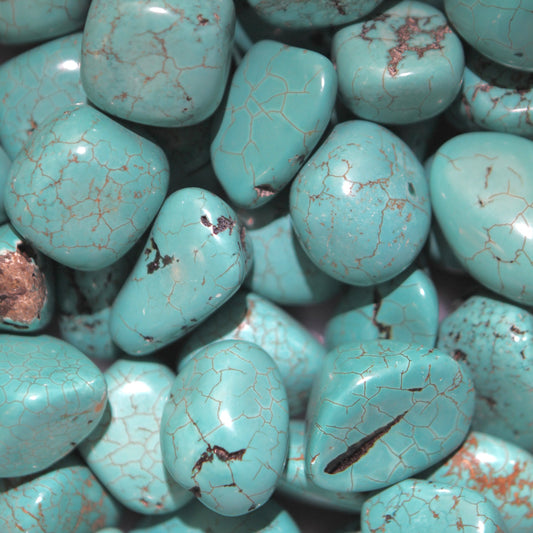 Blue Howlite Tumbled Stones