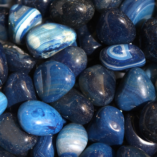 Blue Agate Tumbled Stones